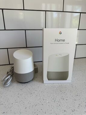Google Home Voice-Activated Smart Speaker – White – Google Assistant  EUC